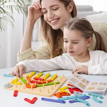 1 Комплект детски играчки Интересен пъзел напреднал процес на игра нежна графика геометрична пъзел игра за детска градина
