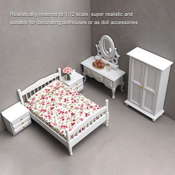 8 бр. Компл Умален Модел на Мебели Моделиране Спални 1 12 Играчки За Бебета