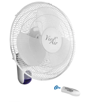 - инчов пластмасов стенен вентилатор с дистанционно управление бял цвят, охлаждащ стенен вентилатор