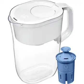 Кана за филтриране на вода за 10 чаши с 1 филтър, Тахо, бял