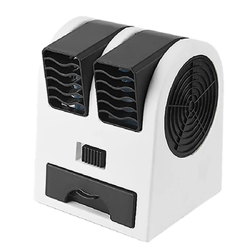 Мини-климатик, вентилатор 3-в-1, овлажнител, за пречистване, за дома/ улица, захранван от USB / батерията, преносим, безшумен охладител на въздуха