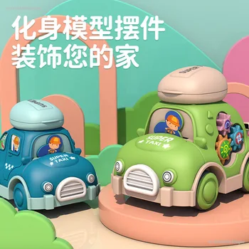 Нова мультяшная играчка-автомобил с шестеренкой за съхранение на деца, интерактивни образователни играчки за ранно обучение за деца, подарък Монтесори за момчета