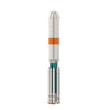 Ракета-носител Delta III в мащаб 1:110, комплект строителни блокове, спътник за изследване на космическото пространство, тухлена модел, научна играчка, подарък за деца