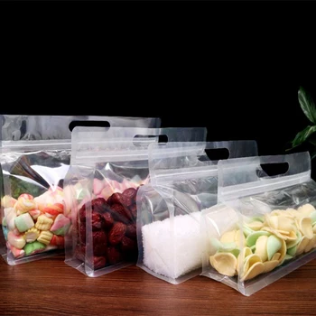 1 бр. уплътнителен опаковъчен пакет Прозрачен силикон запечатан контейнер за съхранение на храна Преносим чанта за пакетиране на ориз, спагети, брашно, продукти с цип