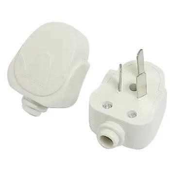 2 елемента AC 250V 10A 3-пинов конектор за свързване на захранващия кабел AU, електрически щепсел бял цвят