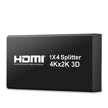 4K/30fs, поддържа 3D DTS сплитер HDMI 1,4 4-портов сплитер 1x4 дървен материал Ultra HD 1080P на вашия компютър, лаптоп, монитор, проектор PS4 XBOX
