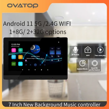 7-инчов Android 11 SystemSmart Домашна Фонова Музика Стереозвук Сензорен Екран WIFI, Bluetooth Аудио Усилвател Настенном