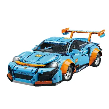 GT3 суперскоростной състезателен автомобил творчески бързо с опашка автомобил MOC 1:10 Модел Набор от тухли Строителни блокове Играчки за деца подаръци за момчета