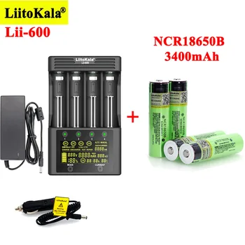LiitoKala Lii-600 Зарядно устройство за 3,7 В литиево-йонна батерия 18650 21700 26650 1.2 AA aaa NiMH + NCR18650B 3400 mah Акумулаторни батерии
