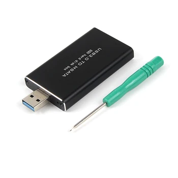 MSATA към USB 5 Gbit/с USB 3.0 за mSATA SSD Корпус USB3.0 до mSATA Калъф Адаптер за твърд диск M2 SSD Външен твърд диск Мобилен Кутия Калъф за твърд диск