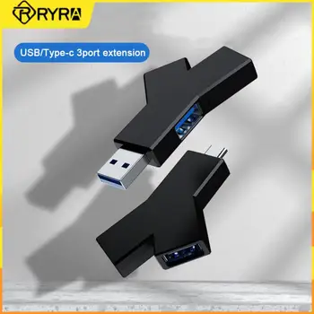 RYRA USB/Type-c 3,0 3-портов хъб високоскоростен пренос на 3 USB интерфейс удължителен кабел адаптер поддръжка на USB2.0 съвместимост с USB1.1