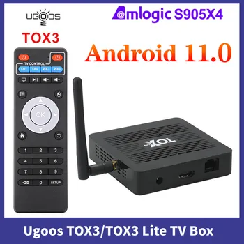 Ugoos TOX3/TOX3 Lite TV Box Android 11 Amlogic S905X4 телеприставка 2,4 G/5G BT4.1 Поддържа MP3, AAC и WMA RM FLAC Smart TV Box