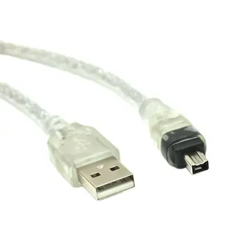 USB Мъжки Към Firewire IEEE 1394 4-Пинов Конектор iLink Адаптер Кабел Firewire 1394 Кабел За SONY DCR-TRV75E DV Кабел на Камерата 120 см