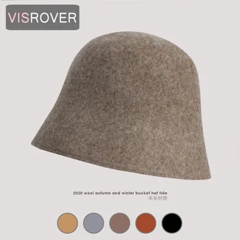 VISROVER 5 colorways вълнена зимна шапка-кофа за жени, есен е голяма шапка, готина жена капачка за спорт на открито, есенна шапка Aurtumn на едро