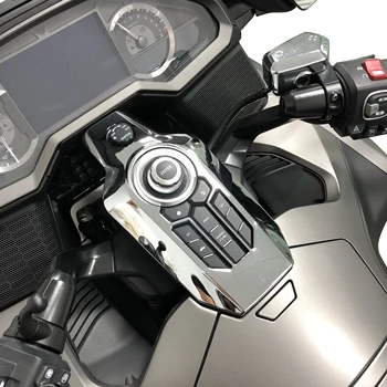 Аксесоари за Мотоциклети Централната Конзола Превключвател Панел на Кутията Гарнитура Украса За Honda Goldwing GL1800 GL1800B F6B 2018-2023 Хром