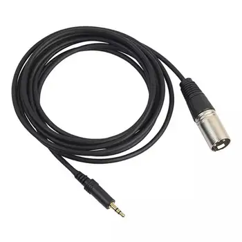 Аудио кабел-адаптер, захранващ кабел, стерео жак, адаптер 3,5 мм мъжки към 3-контактен микрофон XLR, аудиоадаптер