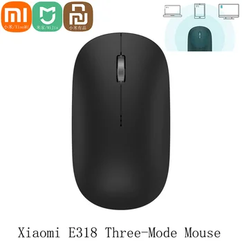 Безжична мишка Mijia Intel Без звук Версия E318 BT3.0 5,0 2,4 Ghz Трехрежимное Връзка с Галванично Метално колелце 15 М USB