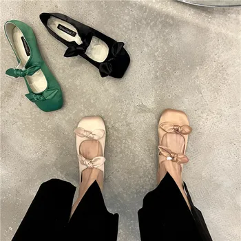 Дамски нова страхотна единична нежна обувки 2022 на плитки обувки, обувки с мека подметка, летни обувки