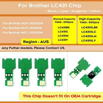 Еднократна чип касета LC431 LC43xl за принтери Brother DCP-J1050DW DCPJ1140DW MFC-J1010DW