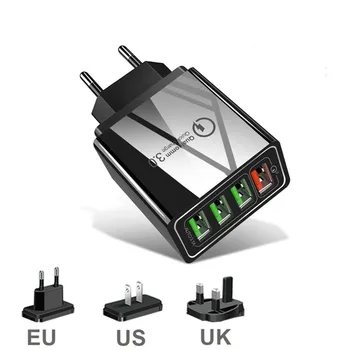 ЕС/Великобритания/САЩ щекер за led лампи черен 5 В USB адаптер за led осветление телефон таблет