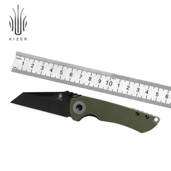 Кайзер Ловен Нож Сгъваем Критичен Мини V3508A3 Флипер G10 Зелен 2021 Открит Нов Оцеляване, Къмпинг Тактически Ножове EDC Нож