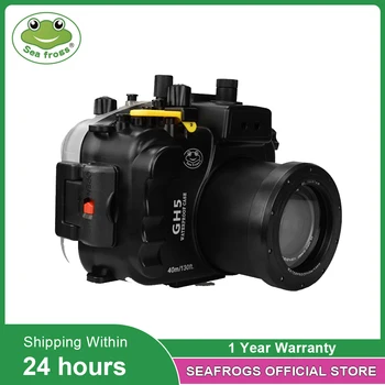 Калъф за спортна камера Seafrogs Водоустойчив корпус за подводна стрелба Panasonic GH5 40 м Поддържа всички функции на защитна кутия