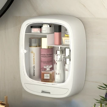 Кутия за съхранение на козметика, монтиран на стената рафтове за съхранение, стенни air conditioning, bathroom, неперфорированный рафтове за съхранение на продукти за грижа за кожата