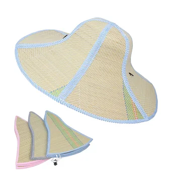 Лятна сгъваема сламена шапка, дамски модни преносима рибарска шапка от ратан с защита от uv, мъжки шапки с чадър за риболов