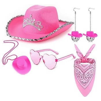 Нежна розова ковбойская шапка за нощни клубове и партита, участия, многофункционален интериор, директна доставка
