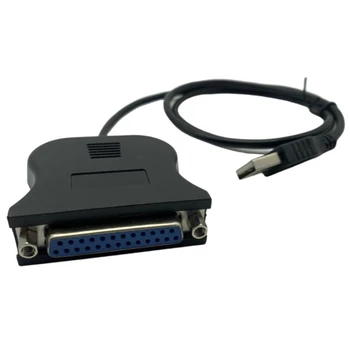 Нов съединител USB 1.1 към DB25, кабел-конвертор за печат, LPT, USB адаптер, LPT кабел, LPT, USB-кабел, черен