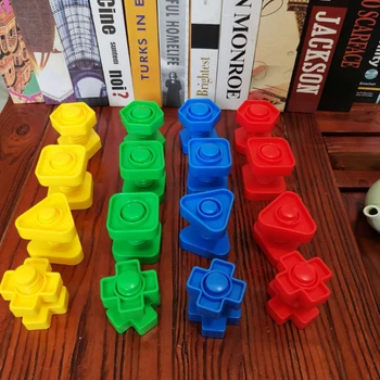 Нови 4 групи спирални строителни блокове пластмасови изкуствени блокове във формата на ядки играчки за детски Образователни Играчки, мащабни модели на Монтесори подарък