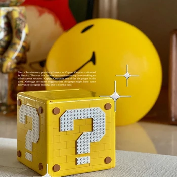 Новите блокове Super 64 с въпросителен знак, модел тухли, електронни градивни елементи, забавни играчки за деца, подаръци за рожден ден, подходящ 71395
