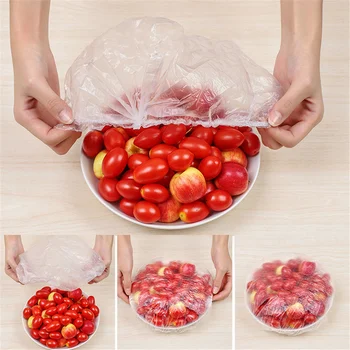 Пакети за съхранение на пресни продукти, гъвкави еластични регулируеми капачки за чаши за многократна употреба капак за съхранение на храна, универсални кухненски капачки за опаковане на плодове