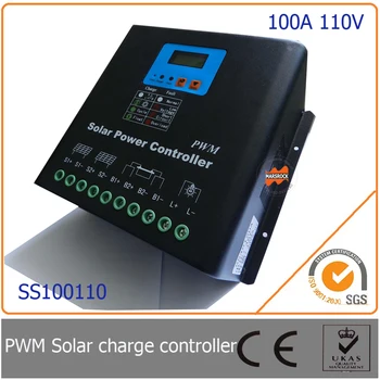 Слънчев контролер на заряд на 100A 110V PWM с led и LCD-дисплей, напрежение автоматична идентификация, дизайн MCU с отлична производителност