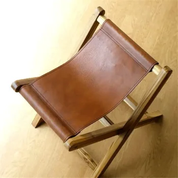 Туристическа складное кожен стол Mazza Сгъваем кожен стол за кола самостоятелно шофиране Сгъваем стол за почивка Аксесоари за къмпинг