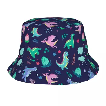 Шапка с динозаври, модни солнцезащитная шапка, градинска шапка рибар за жени и мъже, наградата на плажни шапки, шапка за риболов